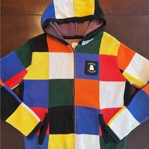 Teddy Fresh Colorblock Zip Hoodie - Multicolor